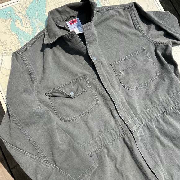 Vintage Other - Vintage Force 1 Khaki Green Denim Coveralls